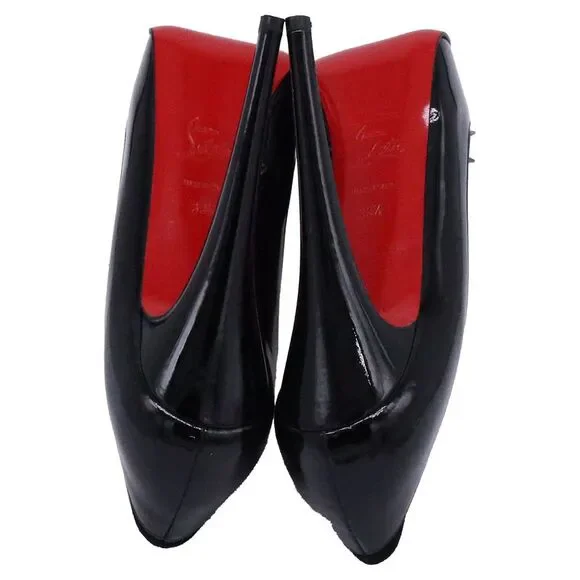 Christian Louboutin Asteroid Platform Pumps in Black Patent Leather and Suede - Picture 6 of 11